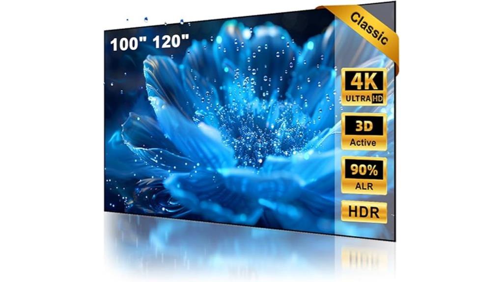 100 inch 4k fixed screen