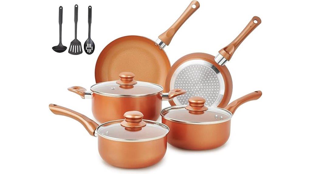 11 piece nonstick cookware set
