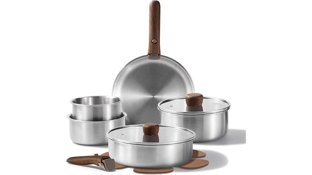 13 piece stainless cookware