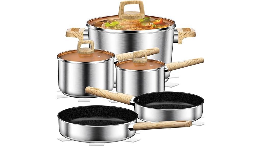 13 piece stainless steel set