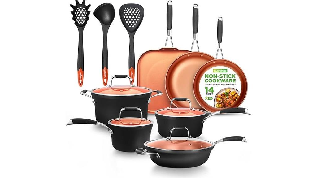 14 piece nonstick cookware