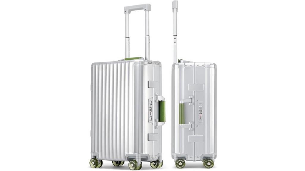20 inch aluminum spinner luggage
