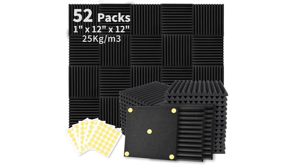 52 pack acoustic foam panels