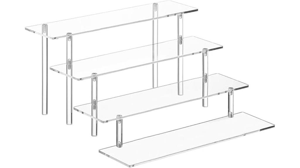 acrylic four tier perfume stand