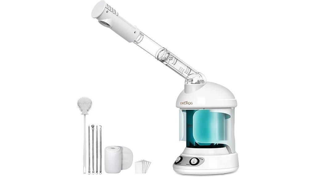 adjustable facial steaming device