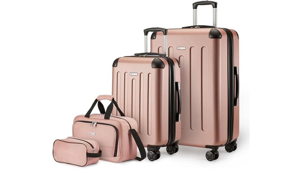 affordable four piece spinner luggage