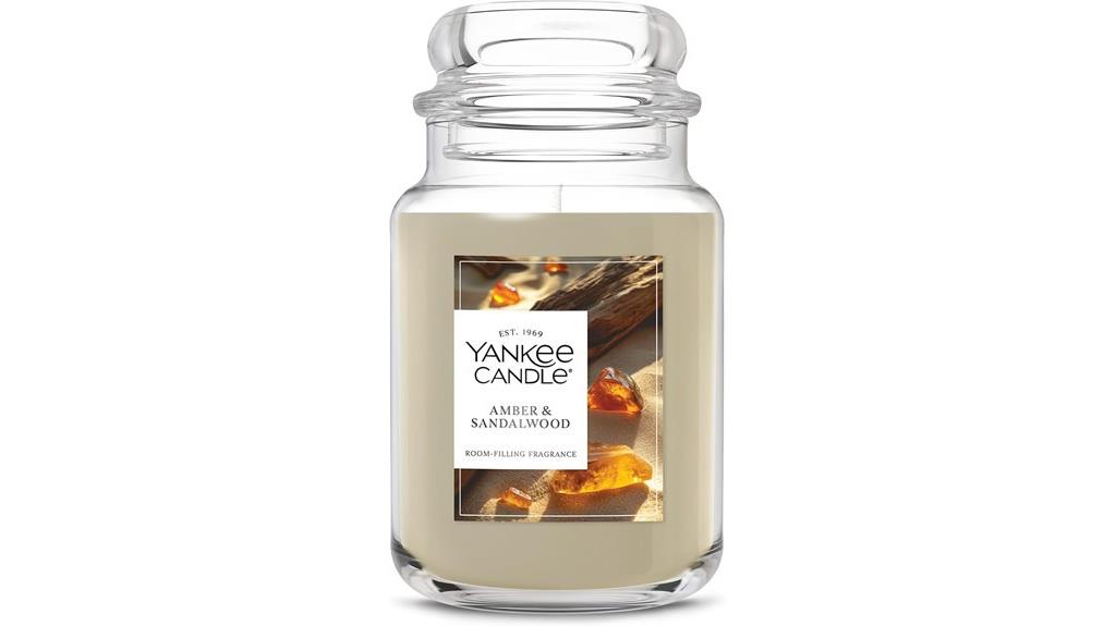 amber sandalwood fall candle