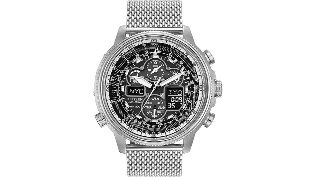 black dial chronograph watch