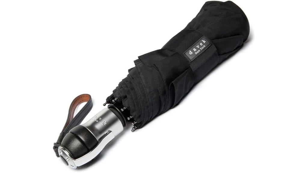black windproof travel umbrella