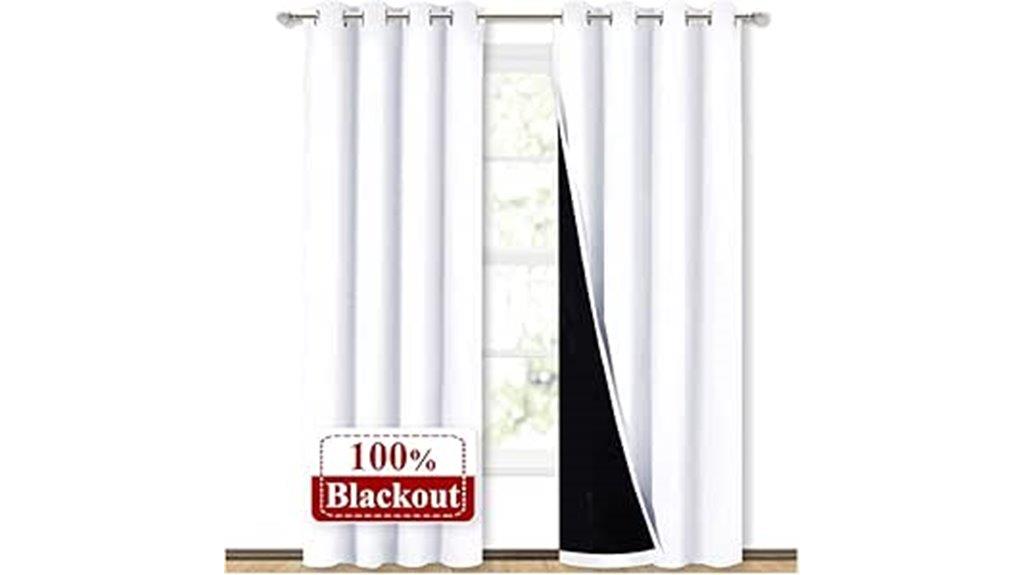 blackout white curtain panels