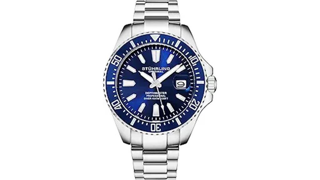 blue dial dive watch