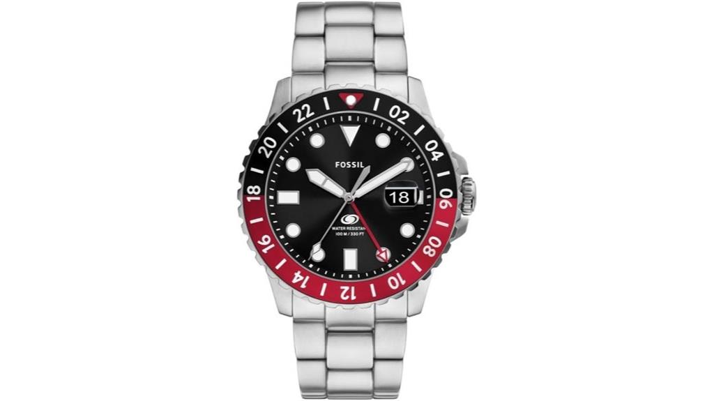 blue quartz stainless watch