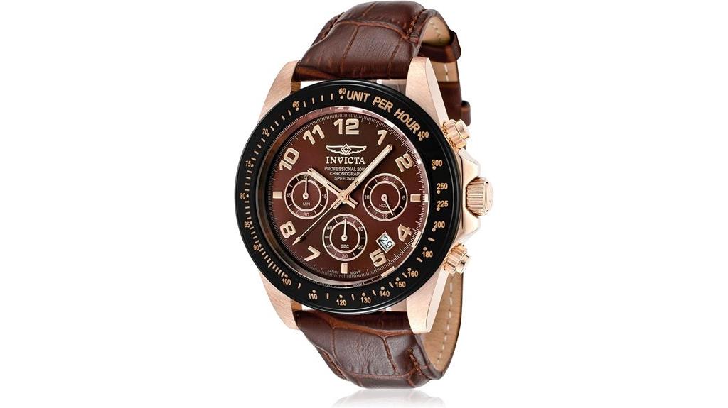 brown leather dial watch