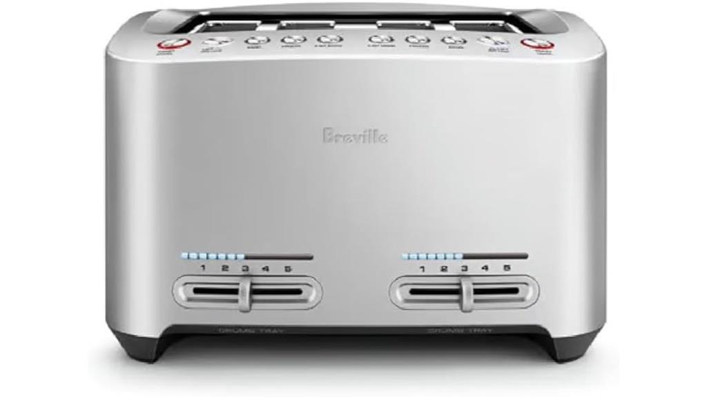 brushed stainless steel toaster