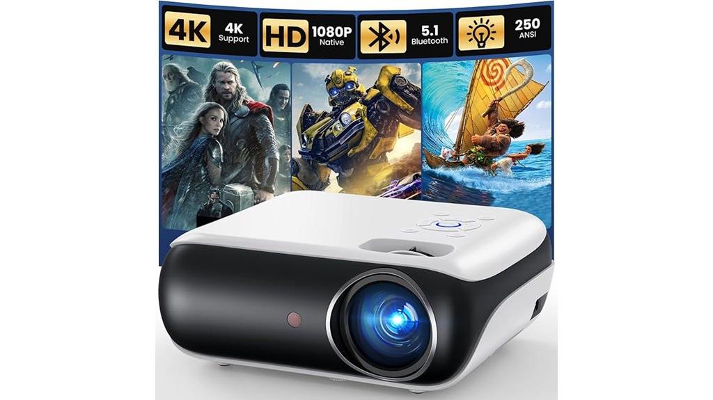 compact 1080p bluetooth projector