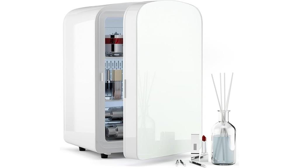 compact black mini fridge