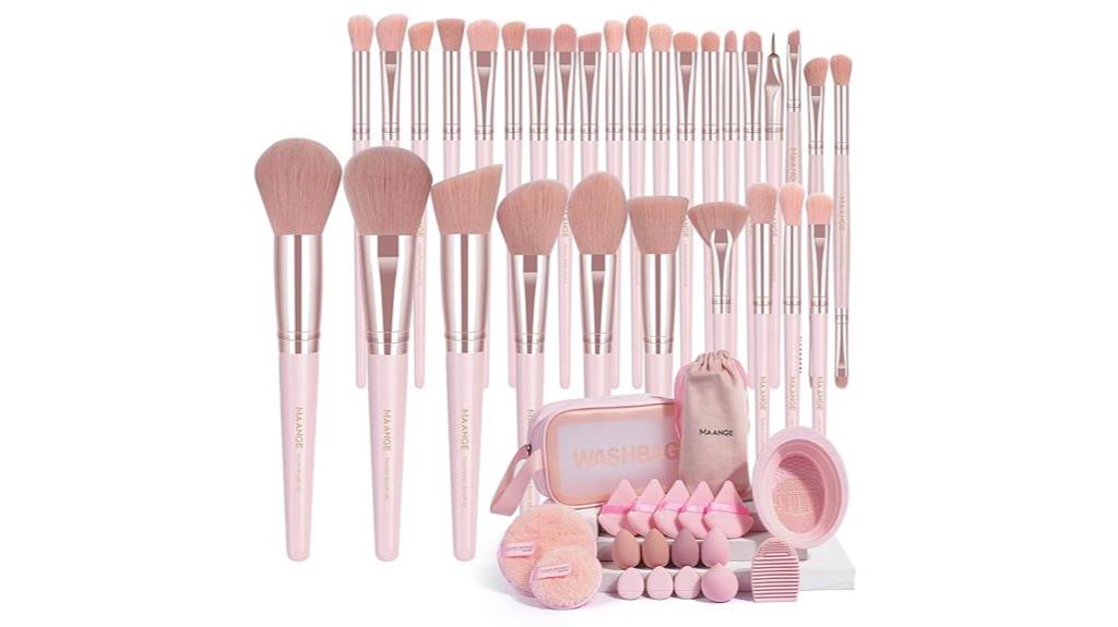 comprehensive 49 piece makeup brush set