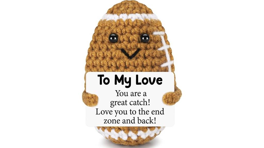 crochet football birthday gift