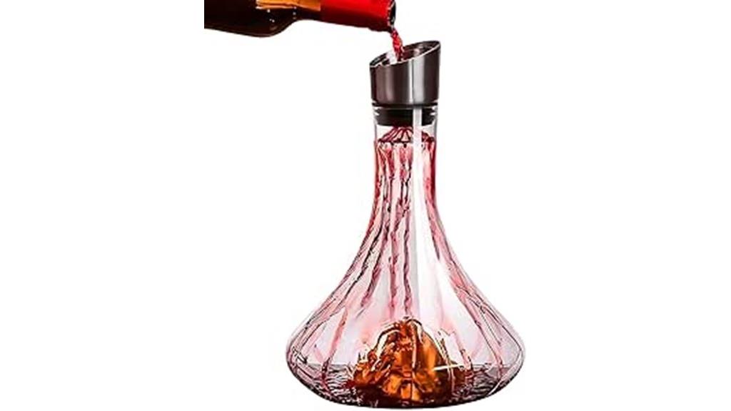 crystal decanter with aerator