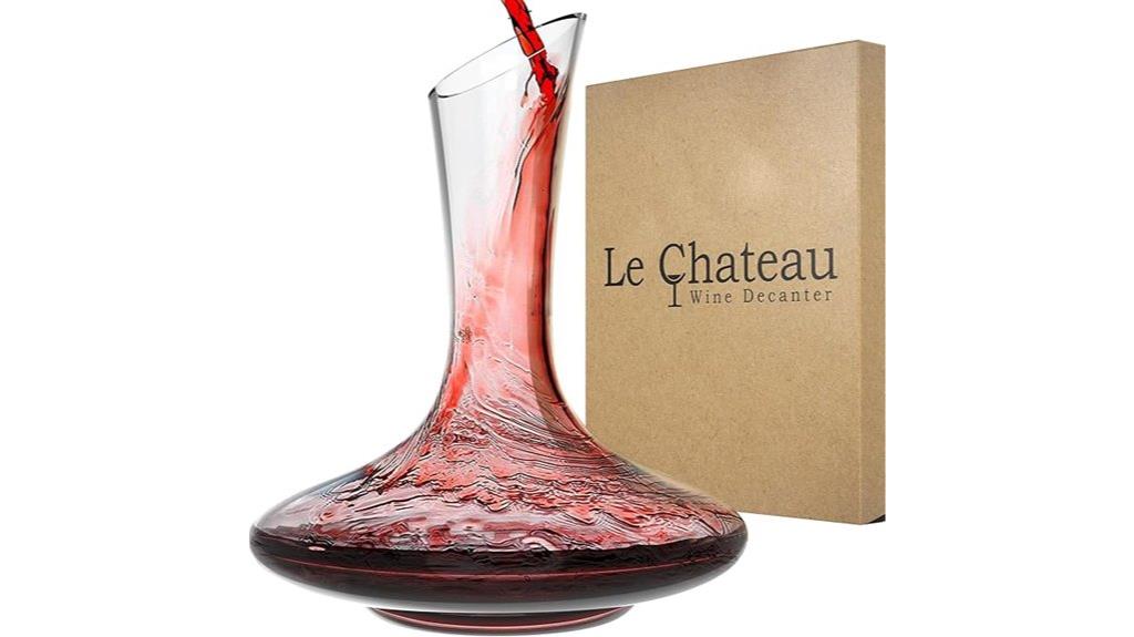 crystal wine decanter with aerator