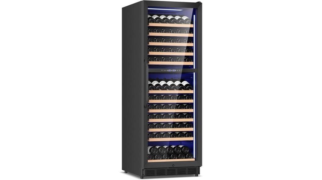 dual zone locking wine fridge