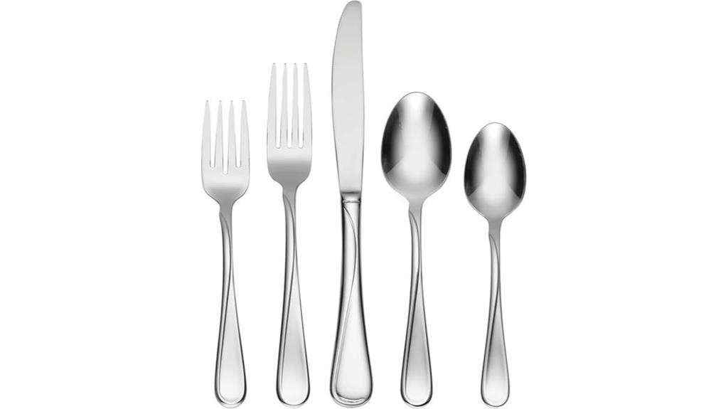eight person silverware set