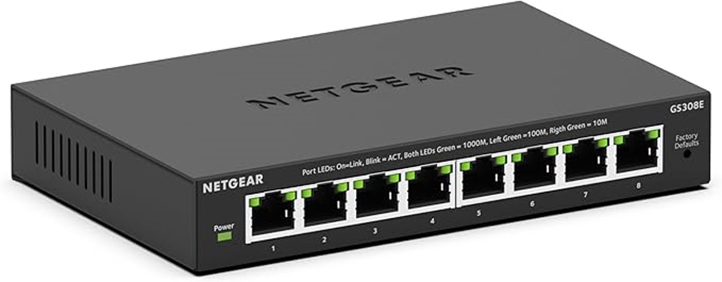 eight port managed switch