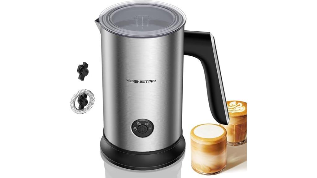 electric milk frother with temp