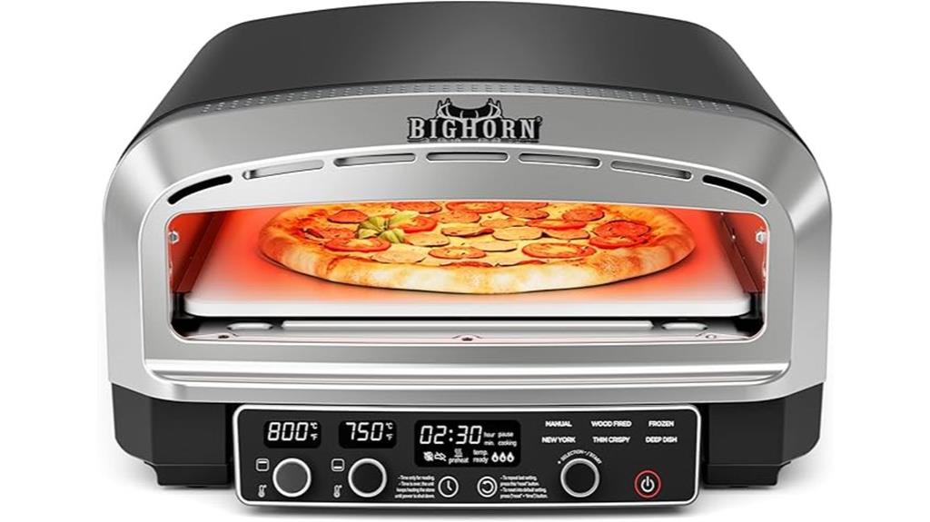 electric pizza oven presets