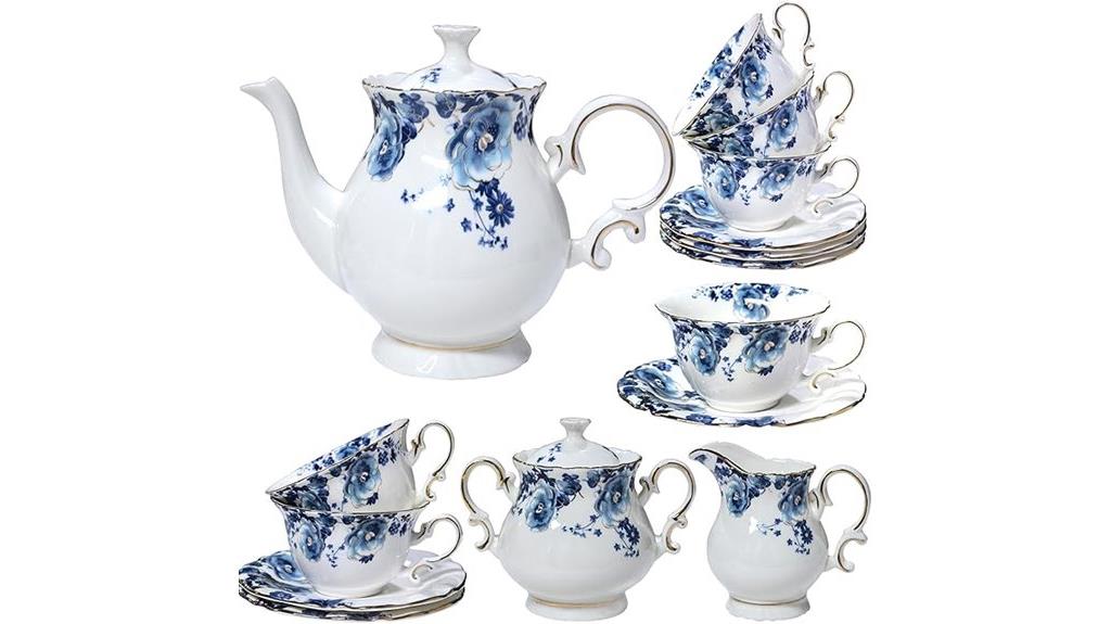 elegant 21 piece bone china