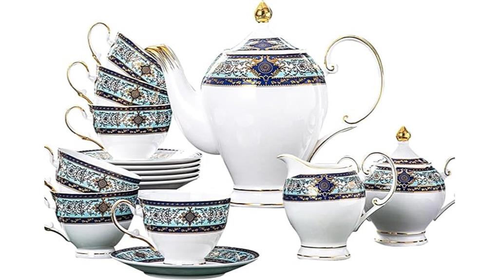 elegant 21 piece bone china