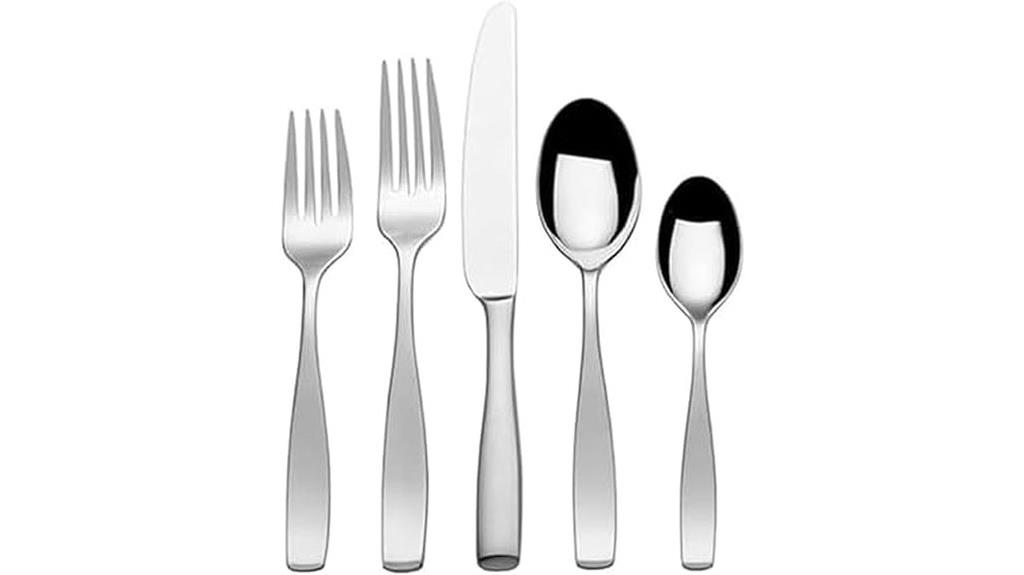 elegant 65 piece satin flatware