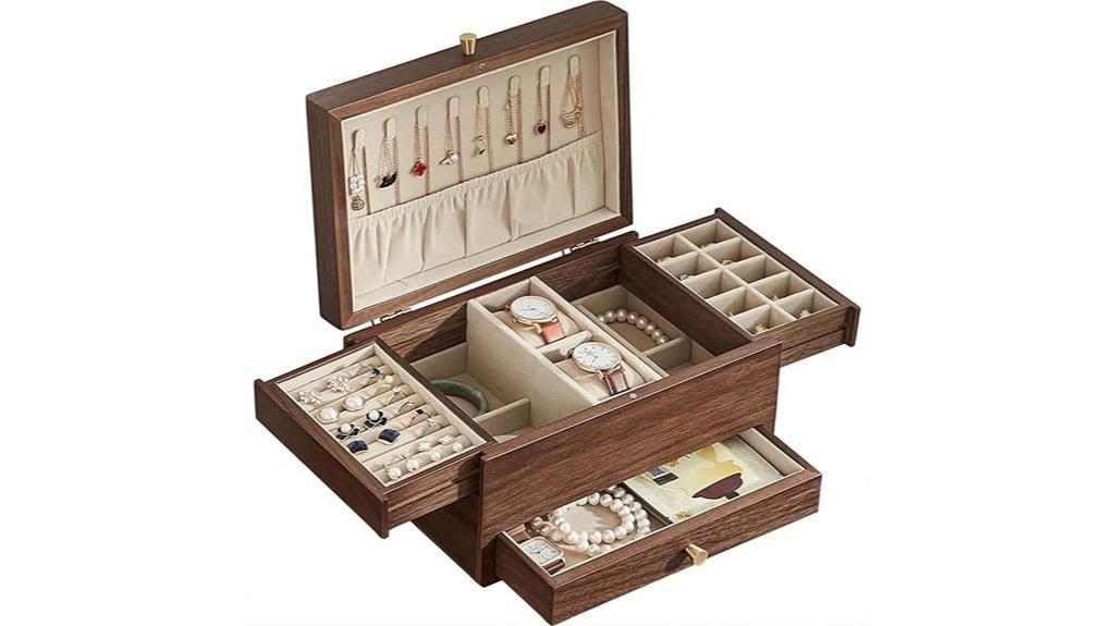elegant black walnut jewelry box