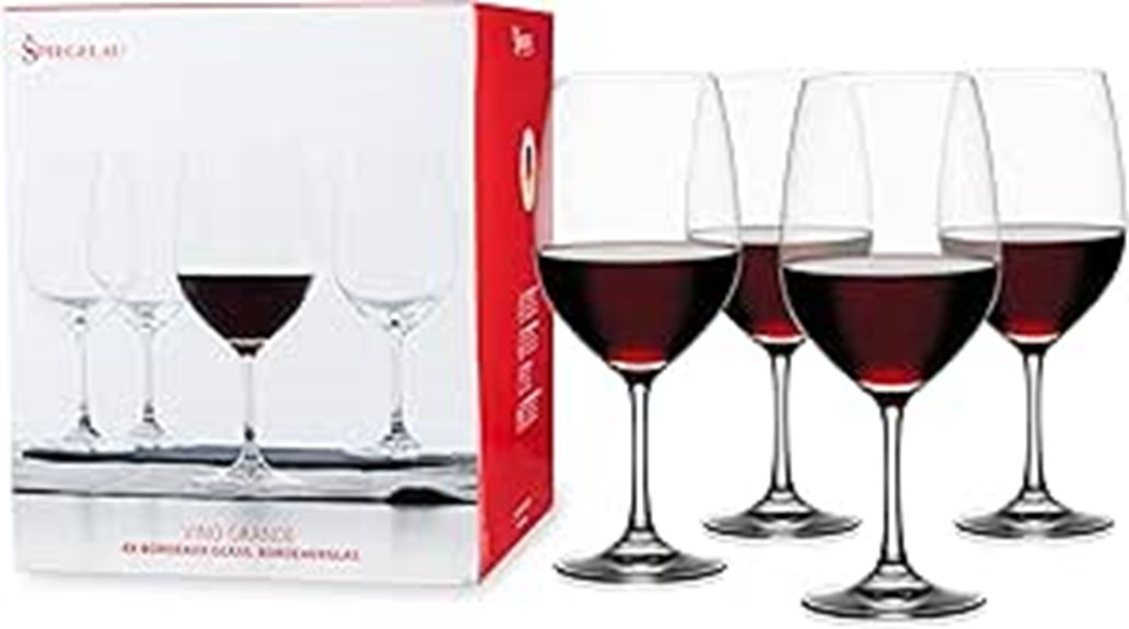 elegant bordeaux wine glasses