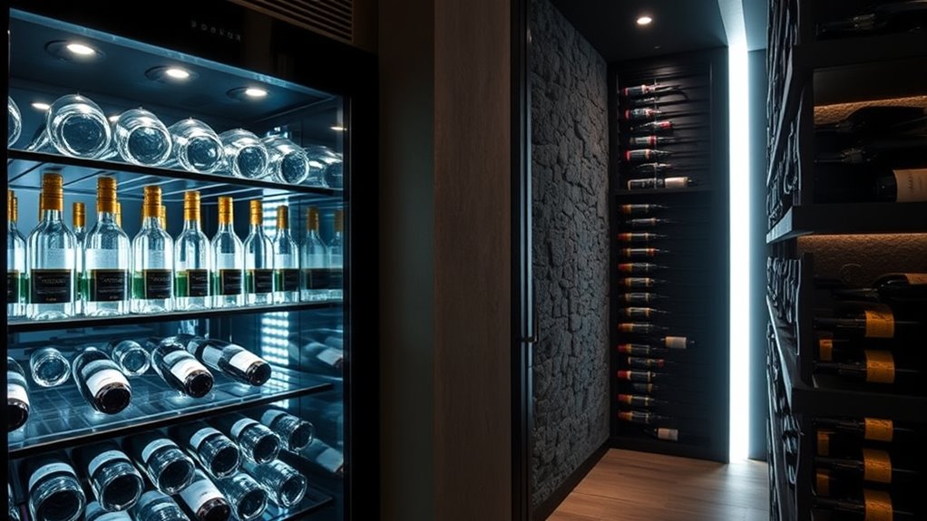 elegant climate controlled wine storage