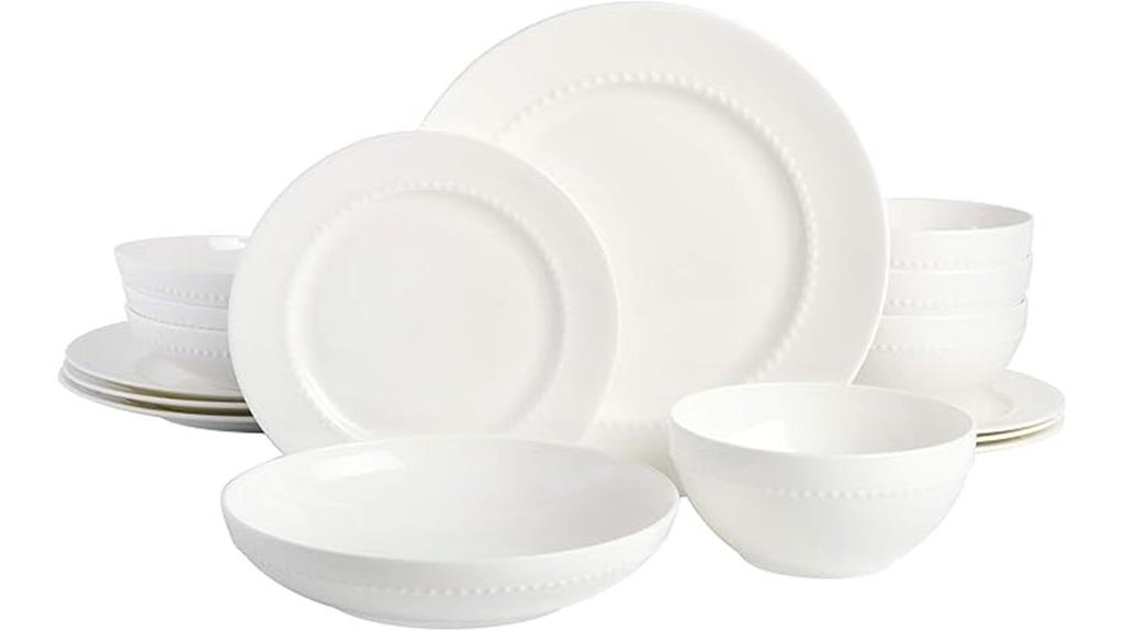 elegant embossed bone china