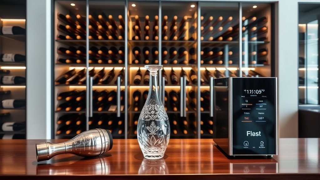 elegant organized wine storage