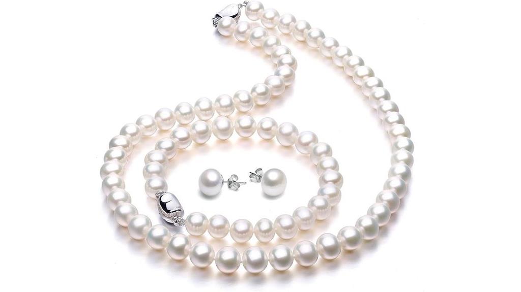 elegant pearl jewelry set