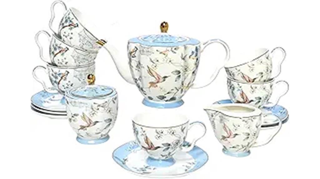 elegant six piece china