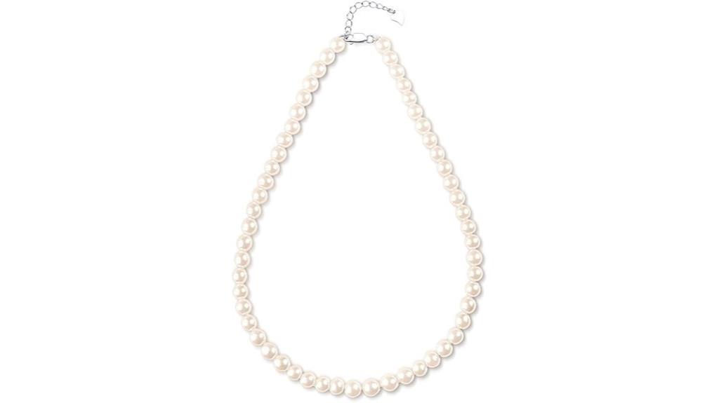 elegant white pearl necklace