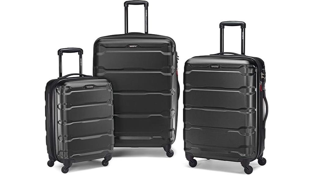 expandable 3 piece hardside luggage