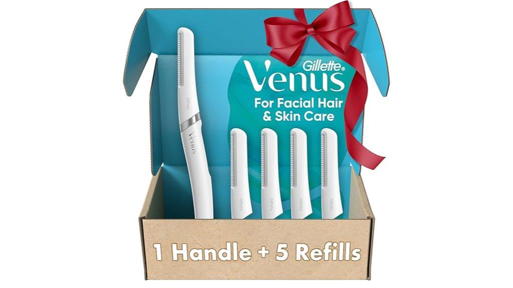 facial razor with replacements