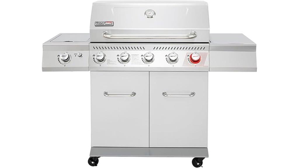 five burner propane grill