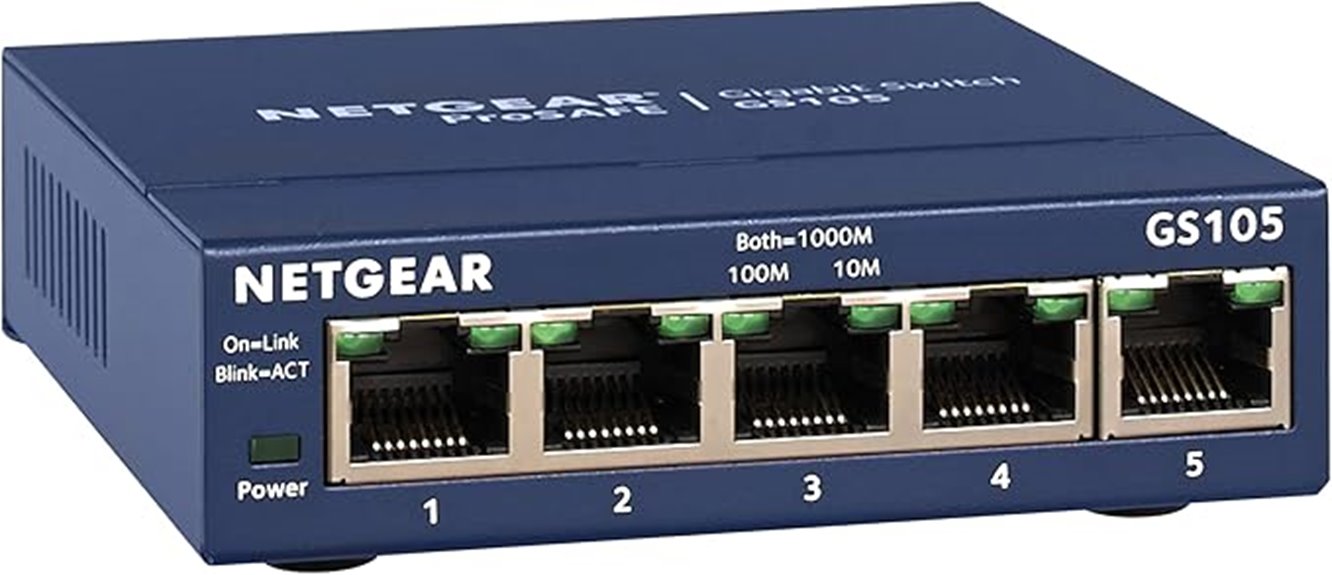 five port gigabit ethernet switch