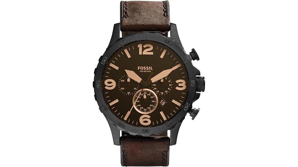 fossil nate oversized chronograph
