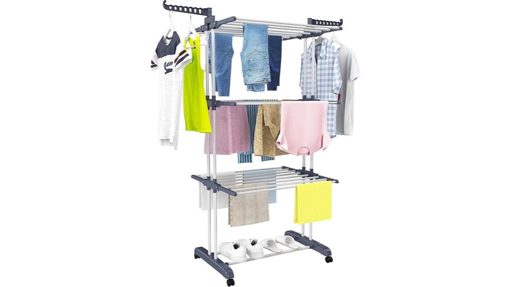 four tier foldable drying rack
