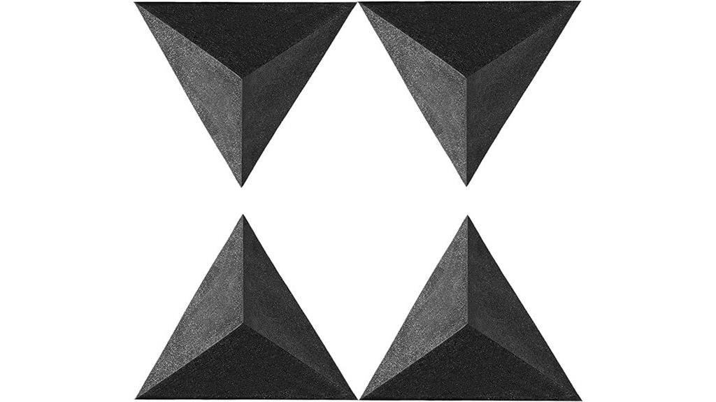 four triangle ceiling bass traps