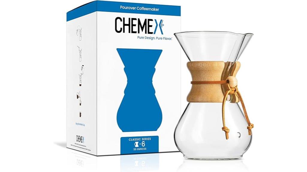 glass coffee brewing device