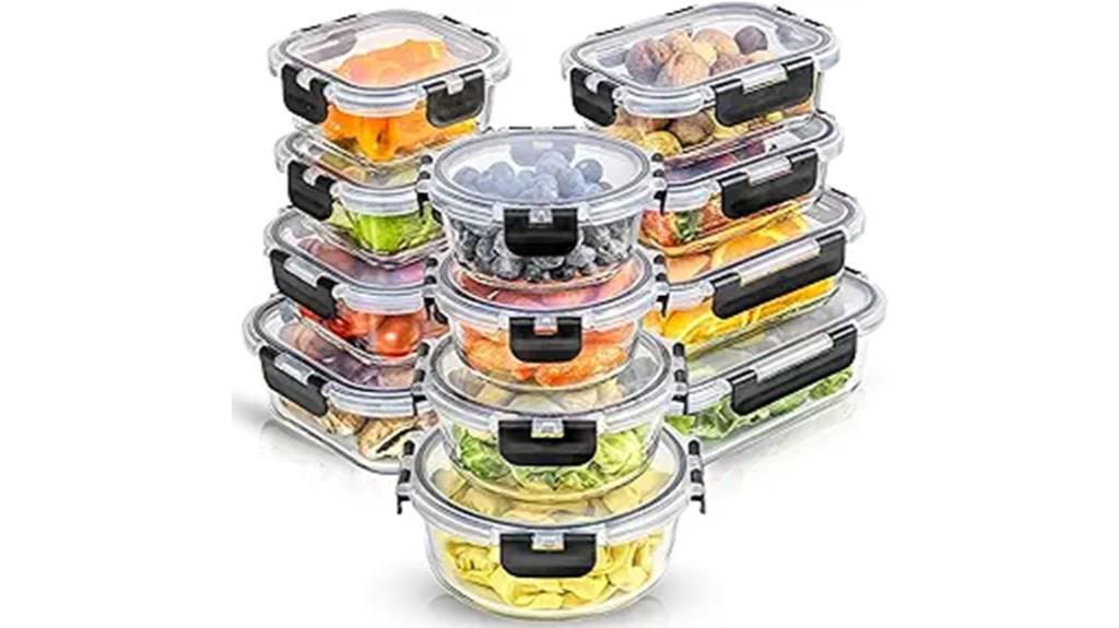 glass storage with lids