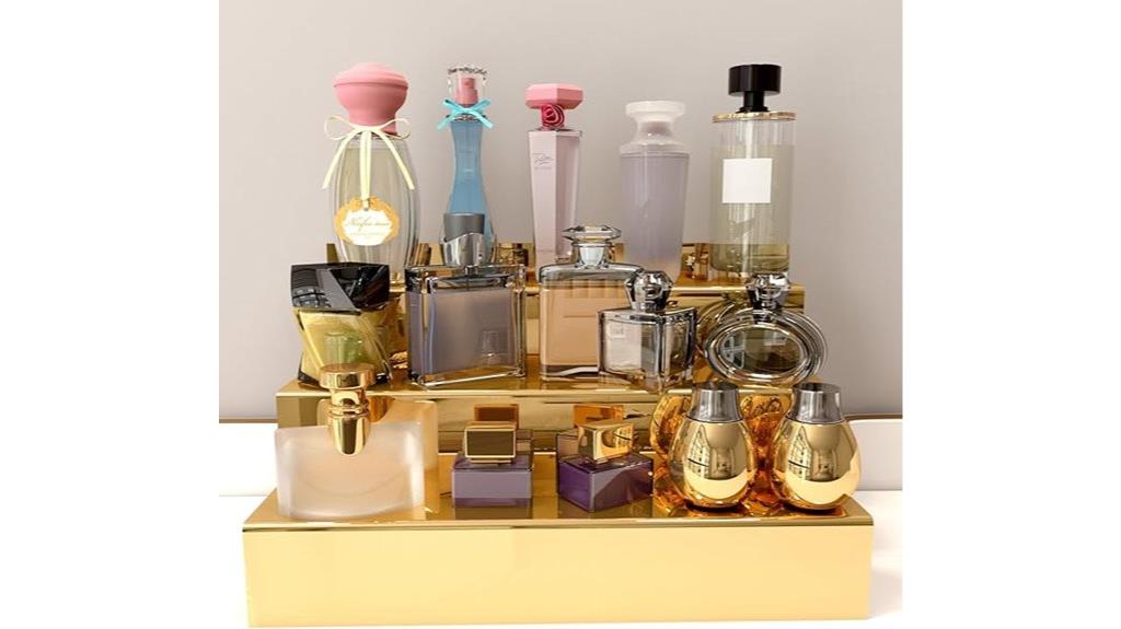 gold acrylic 3 tier riser